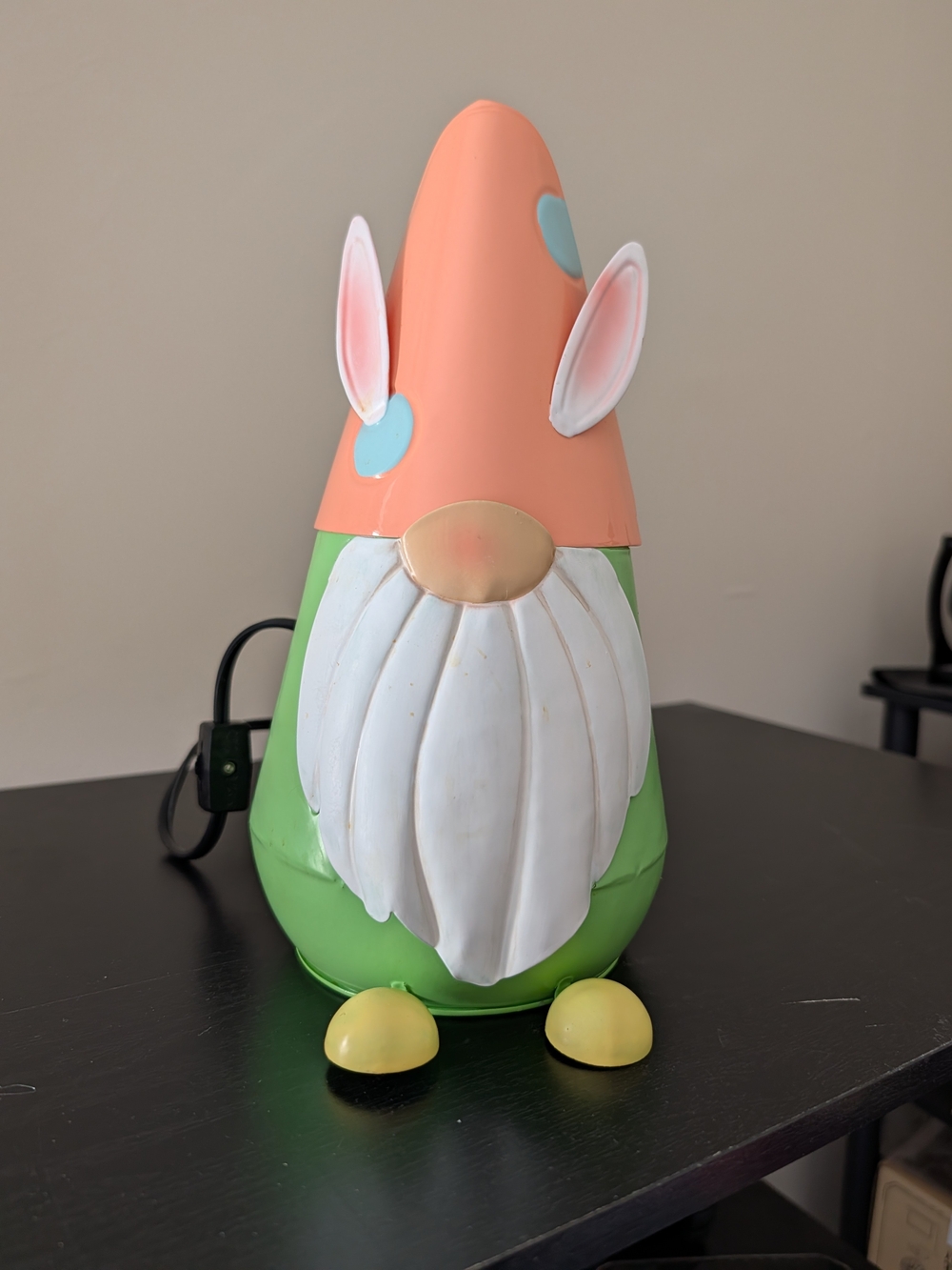 Scentsy Peach and Pastel Green Bunny Gnome Night Light